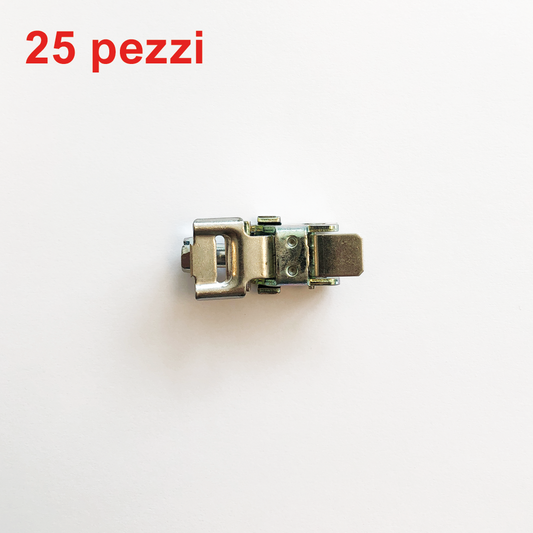 Morsetto di bloccaggio per fascetta metallica con vite esagonale - scatola 25 pezzi