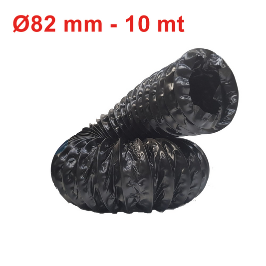 Condotto antistrappo costituito da una spirale di acciaio armonico annegato in uno strato di polietilene - ? 82 mm rotolo 10 mt