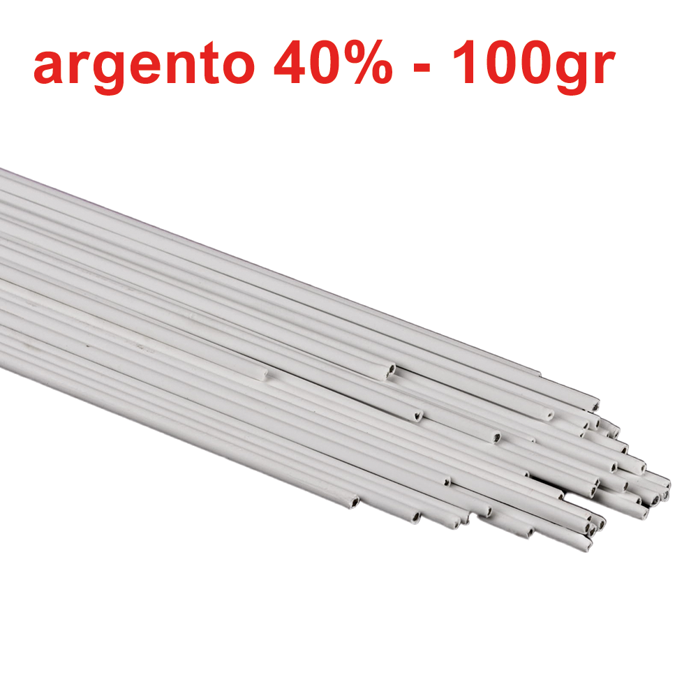 Bacchette lega per brasatura senza cadmio 100 gr - 40% argento