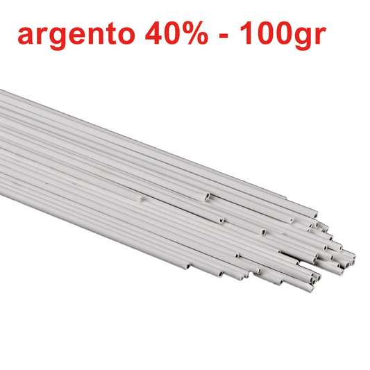 Bacchette lega per brasatura senza cadmio 100 gr - 40% argento