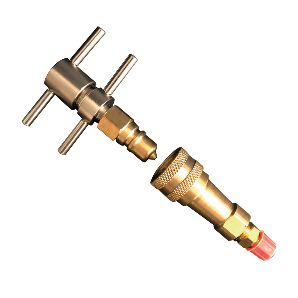 Giunto a farfalla con attacco rapido per carica e vuoto compressori ermetici