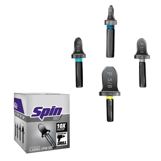 Set utensili punte cartellatrice tubi in rame per avvitatore 4 diametri