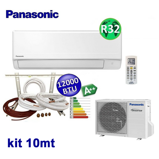 Climatizzatore inverter mono split 12000 BTU Panasonic nuova serie BZ - R32 A++ + kit installazione 10 mt