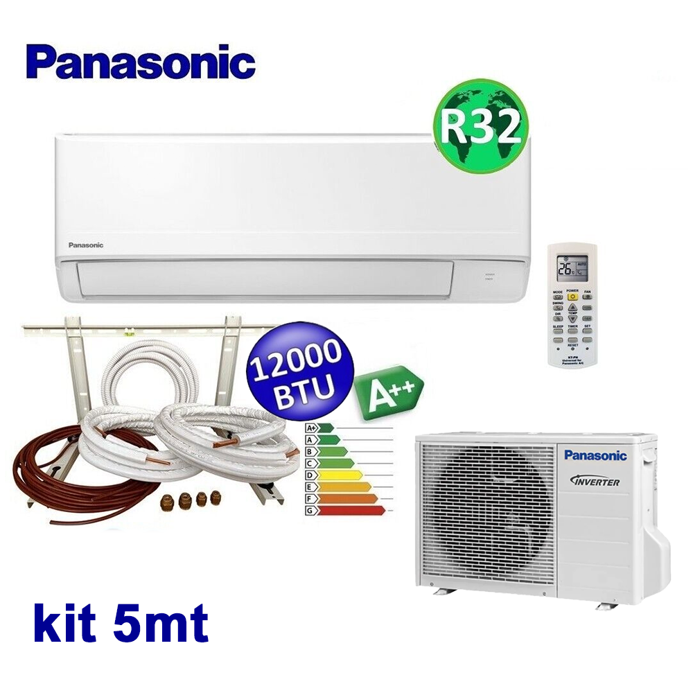 Climatizzatore inverter mono split 12000 BTU Panasonic nuova serie BZ - R32 A++ + kit installazione 5 mt
