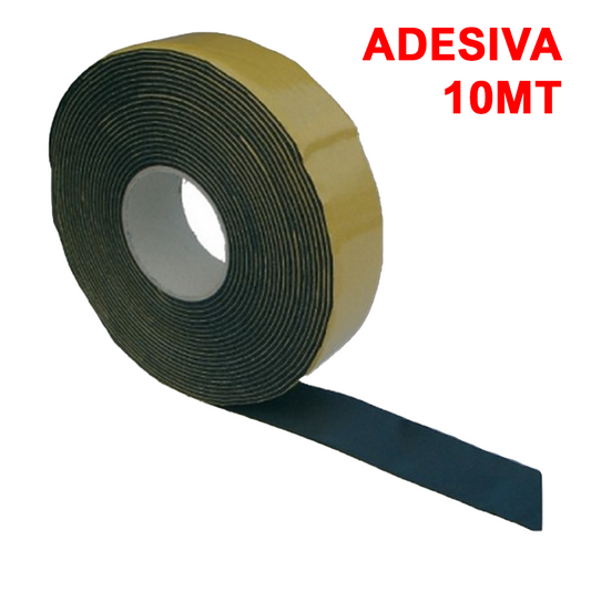Benda isolante adesiva nera in neoprene - 10 Mt