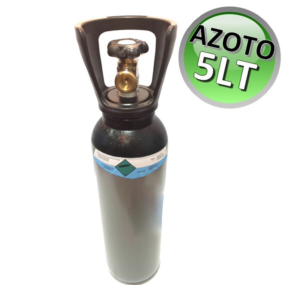 Bombola di azoto da 5 Lt piena - con certificazioni