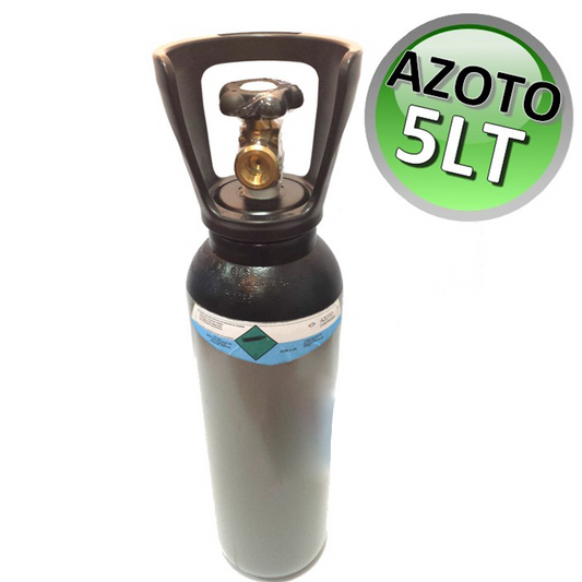 Bombola di azoto da 5 Lt piena - con certificazioni
