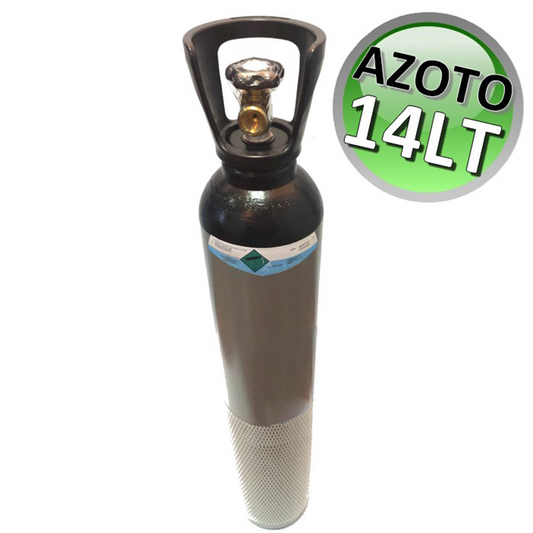 Bombola di azoto da 14 Lt piena - con certificazioni