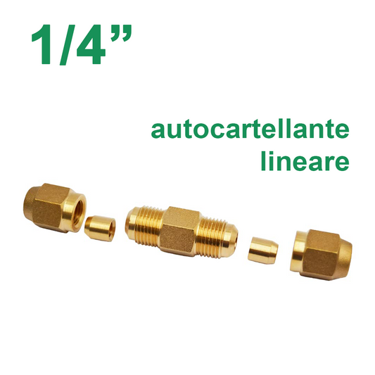 Raccordo lineare manicotto di giunzione autocartellante 1/4 climatizzazione