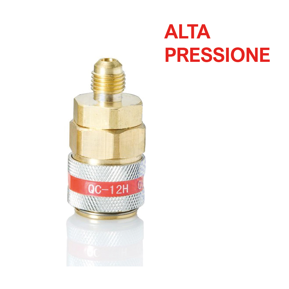 Attacco rapido dritto alta pressione 1/4 sae - gas R134A