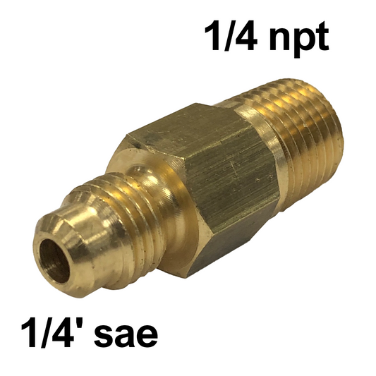Raccordo giunto dritto in ottone 1/4'' SAE x 1/4'' npt maschio maschio