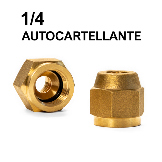 Bocchettone raccordo autocartellante 1/4'' per rame climatizzatore