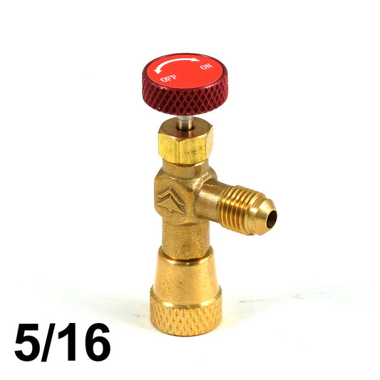 Rubinetto professionale di intervento SHUT OFF da 5/16'' sae per impianti R410A R32