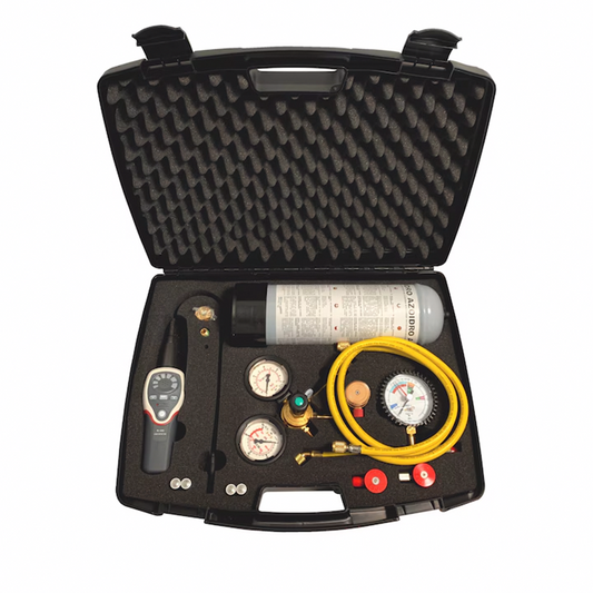Kit prova tenuta test impianto circuito refrigerante con miscela AZOIDRO