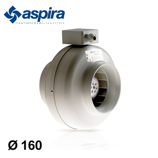 Aspiratore centrifugo AKL160 Aspira per tubazioni condotti ? 160 mm