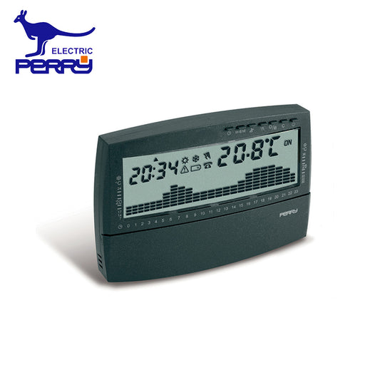 Perry 1CRCR017AG - Cronotermostato giornaliero digitale da parete serie UP & DOWN antracite