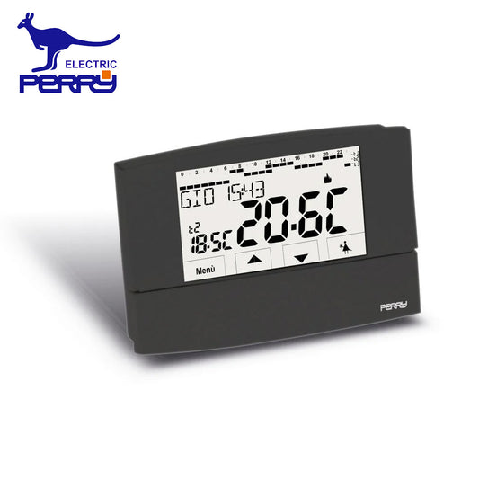 Perry 1CRCR026A - Cronotermostato settimanale Zefiro TOUCH SCREEN antracite da parete