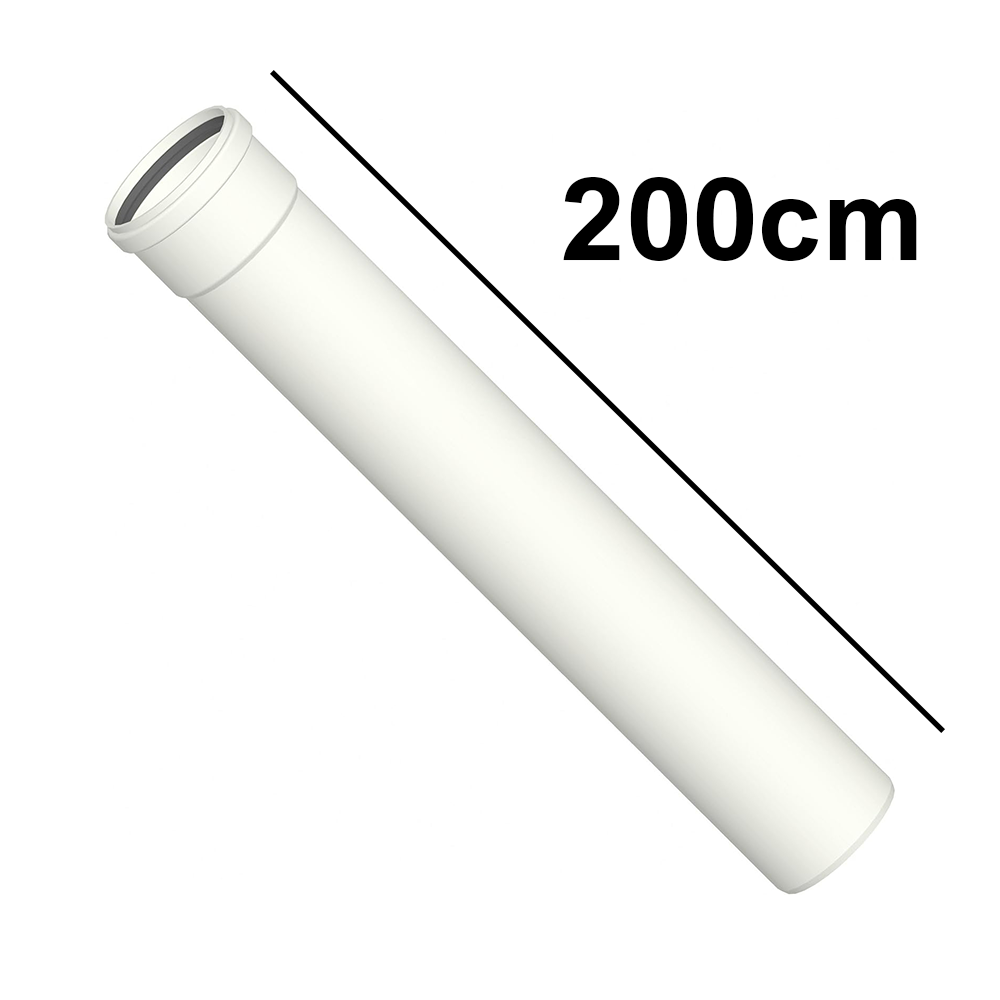 Tubo lineare cm 200 in PPS bianco ? 60 mm fumi caldaia condensazione