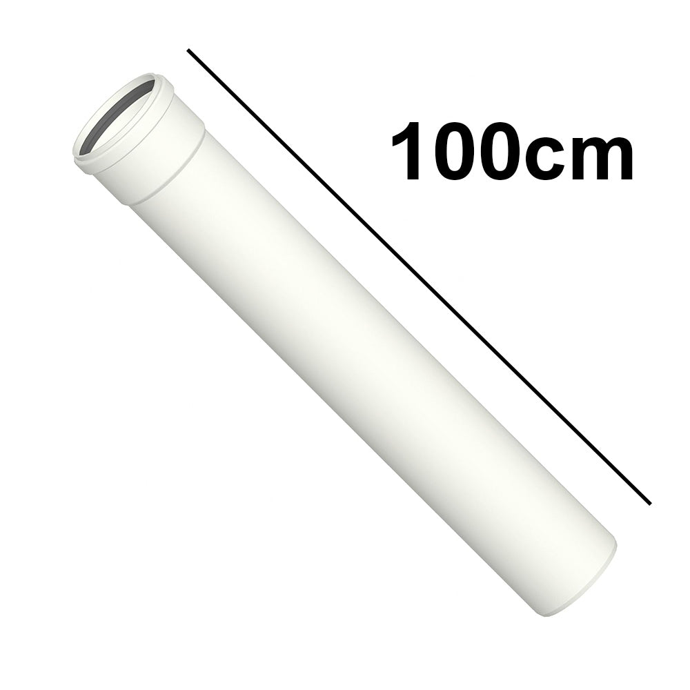 Tubo lineare cm 100 in PPS bianco ? 80mm fumi caldaia condensazione