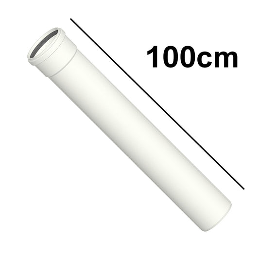 Tubo lineare cm 100 in PPS bianco ? 80mm fumi caldaia condensazione