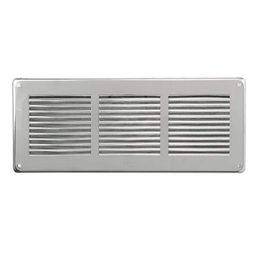 Griglia in acciaio inox 36x14 cm con rete e pellicola protettiva