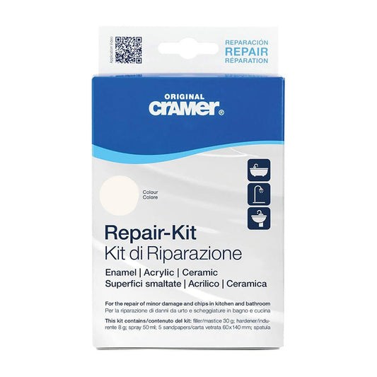 Cramer - kit riparazione ceramica sanitari vasche smaltate acrilico BIANCO EUROPEO ALPINO