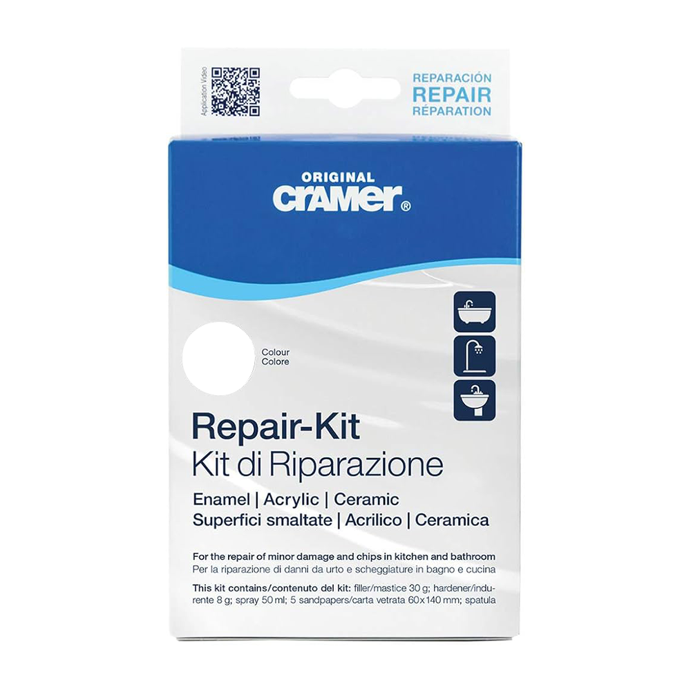 Cramer - kit riparazione ceramica sanitari vasche smaltate acrilico BIANCO PURO