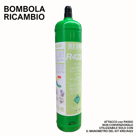 Kit ricarica fai da te climatizzatore R422B - BOMBOLA RICAMBIO