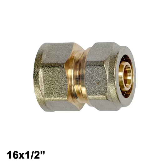 Multistrato avvitare - Raccordo dritto filettato femmina 16 x 1/2''