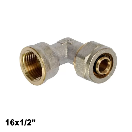 Multistrato avvitare - curva Gomito 90° filetto femmina 16 x 1/2''