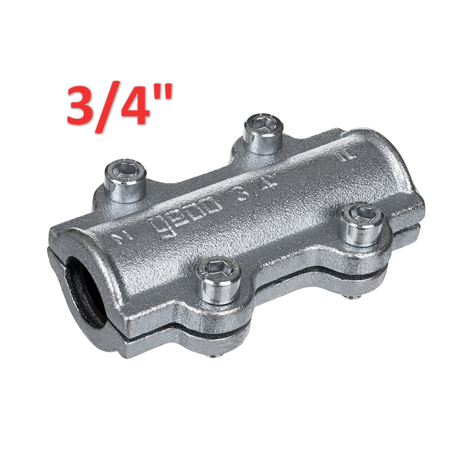 MORSETTO DI RIPARAZIONE GEBO CLAMPS TIPO DS PER TUBI IN ACCIAIO 3/4''