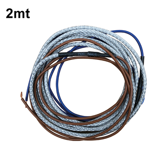 Cavo 2 mt scaldante protetto antigelo 15 w/m resistenza corazzata