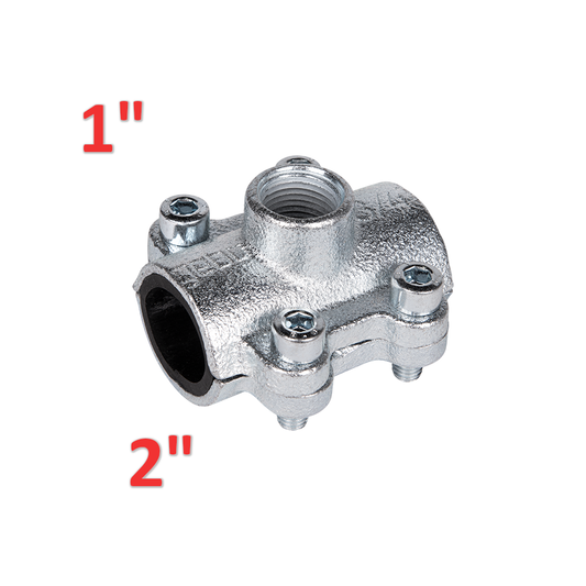 DERIVAZIONE CON FILETTATURA FEMMINA 1'' PER TUBI IN ACCIAIO 2''