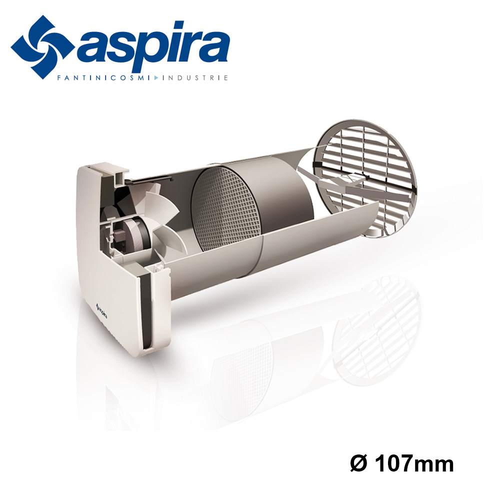 ASPIRA - Aspirvelo Air Ecocomfort 100 SAT recuperatore di calore con scambiatore ceramico SENZA COMANDO