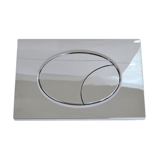 Placca ASTRA cromata cromo lucido doppio tasto - compatibile cassette GEBERIT