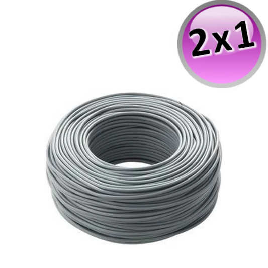 CAVO ELETTRICO 2X1  SCHERMATO  FR2OHH2R - - matassa 100 mt