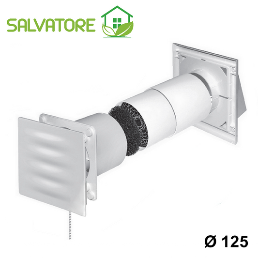 SALVATORE IL RECUPERATORE DI CALORE monostanza ? 125 mm- ventilazione meccanica controllata