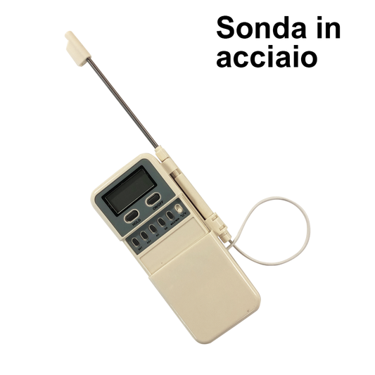 Termometro digitale con sonda - cavo 9cm - colore bianco