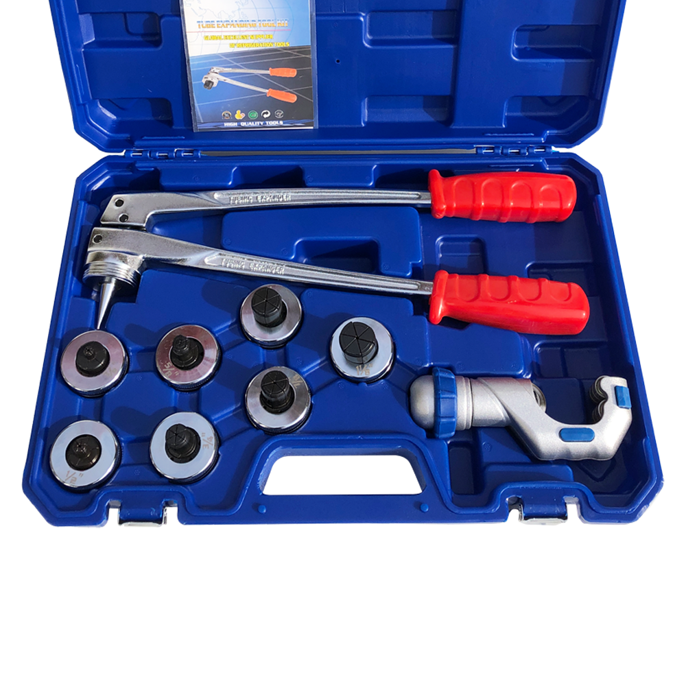 Espansore manuale a pinza per tubi rame con 7 matrici in pollici
