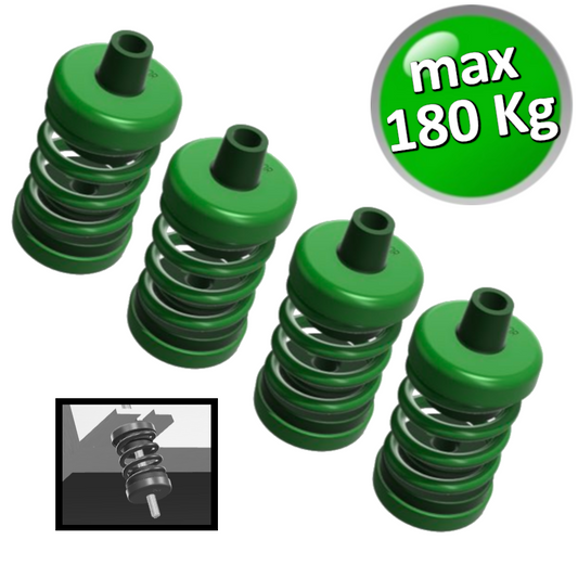 Antivibrante a molla per VMC canalizzati e unit? interne portata max 180 Kg. verde - 4 Pezzi