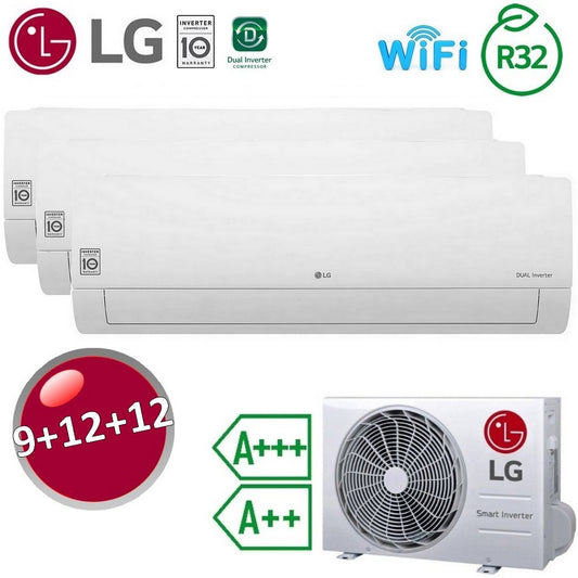 Climatizzatore 9000+12000+12000 trial split LG Libero Smart WiFi ThinQ DualCool A+++/A++