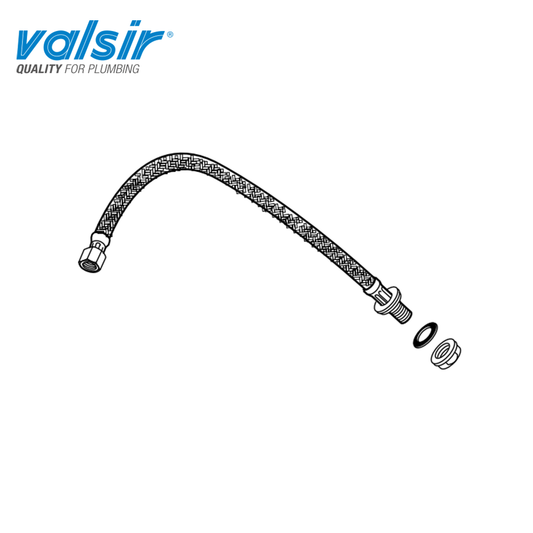 Tubo flessibile da 3/8'' per alimentazione dal basso cassetta wc Valsir corallo3