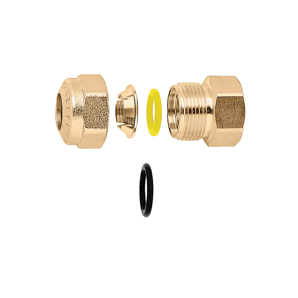 Bicono raccordo a compressione per tubo in rame - femmina 1/2'' x ? 15 mm - 900415