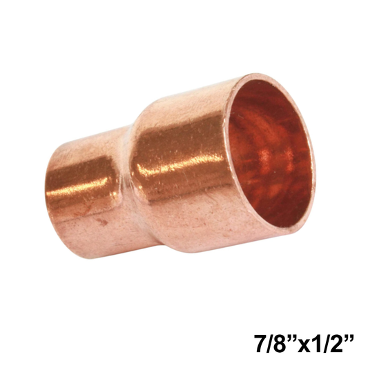 Riduzione raccordo ridotto rame a saldare maschio 7/8'' x femmina 1/2''
