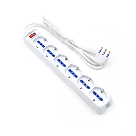 Multipresa 6 con cavo interruttore presa schuko P40