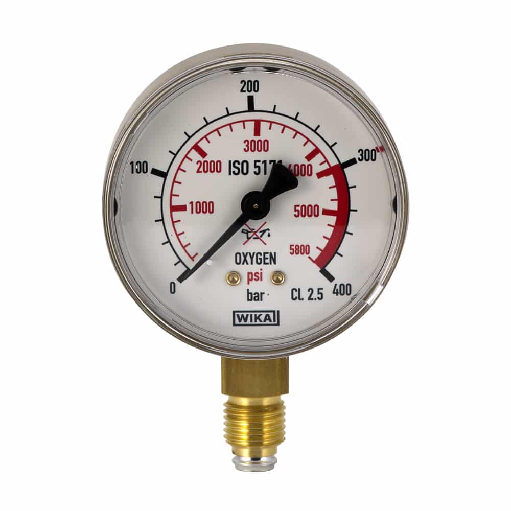 Manometro alta pressione per ossigeno ?63 0-400 BAR