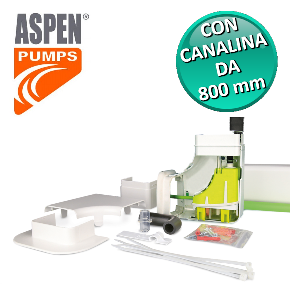 Pompa condensa climatizzatore con canalina Bianco puro Mini LIME silent+ Aspen Pumps