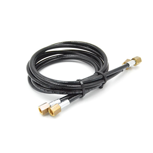 COPPIA DI TUBAZIONI FLESSIBILI PER GAS R744 CO2 DA 1500 mm FILETTO 1/4'' SAE