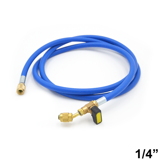 FLESSIBILE TUBO FRUSTA CON RUBINETTO 1/4'' x 1/4'' SAE ALTA QUALIT? 1800 mm - COLORE BLU