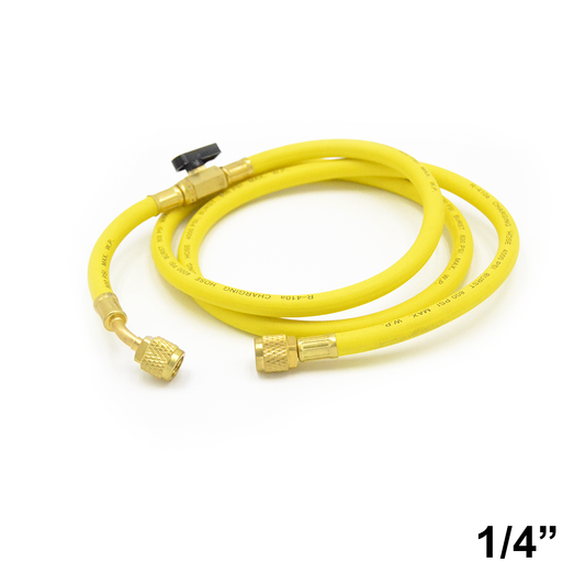 Flessibile frusta con annesso rubinetto 1/4 sae - COLORE GIALLO